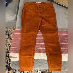 Rockstar super skinny high-rise orange corduroy